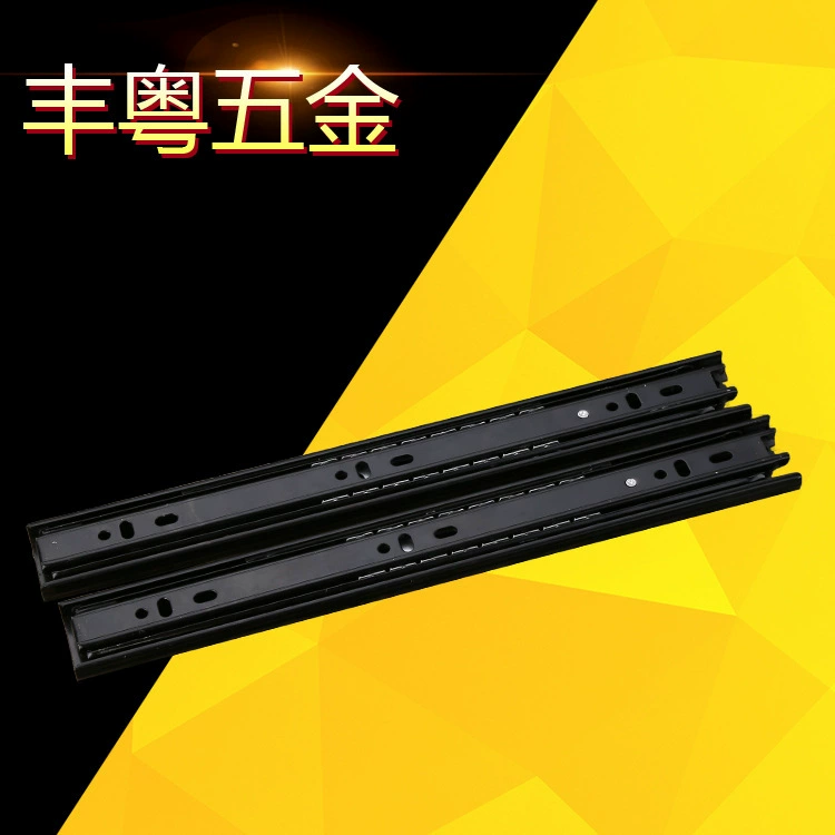 Оптовая буферная раздвижная дверь стальная шаровая направляющая бесшумный холоднокатаная сталь рельс для ящика 35 широкая трехсекционная направляющая