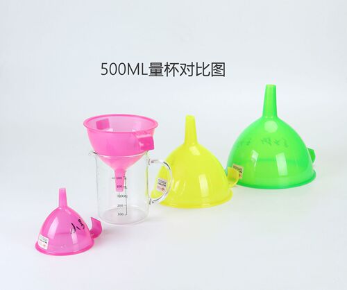 Long neck plastic oil funnel mini oil funnel kitchen oil dispenser separation funnel large wide mouth oil funnel transparent funnel
