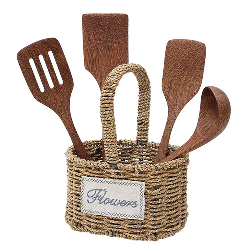 Manufacturer LOGO non-stick cooking spatula paint-free household wooden spatula with long handle chicken wing wooden spatula