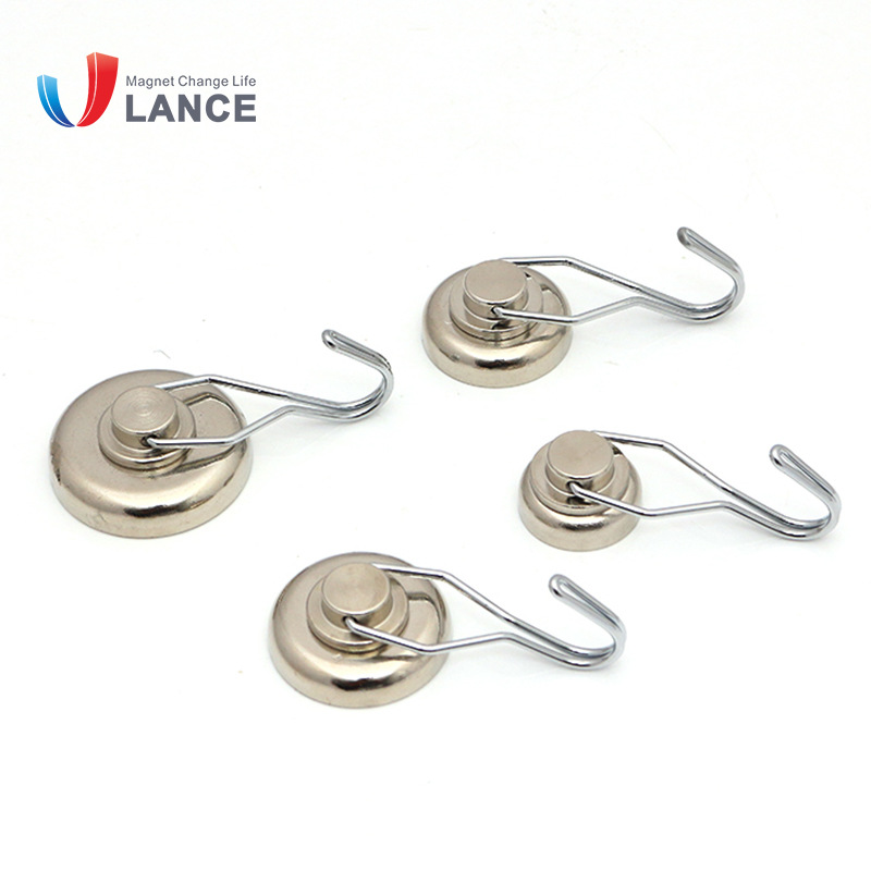 Gancho giratorio magnético giratorio gancho lechón magnético fuerte gancho de hierro magnético giratorio de metal gancho magnético fuerte