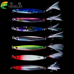 HENG JIA Fishing Tackle Metal Lure Metal Iron Plate 14g 21g 30g 40g Lead Fish Iron Plate Sea Fishing