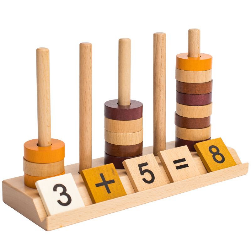 Juegos de cálculo numérico para niños juguetes de acertijo matemáticos iluminación aprendizaje suma, resta, multiplicación y división ayudas didácticas de ensamblaje de bloques de construcción de educación temprana image 5
