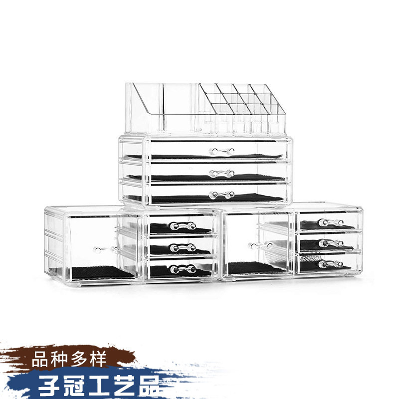 厂家供应创意多层彩妆展示盒 可供应亚克力桌面收纳盒 唇彩存放盒