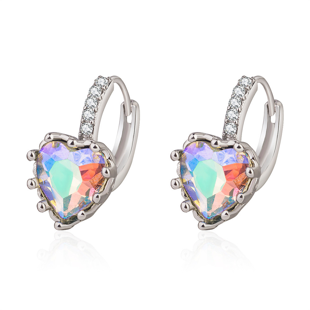 AB 컬러 이어 버클 [화이트 골드]]