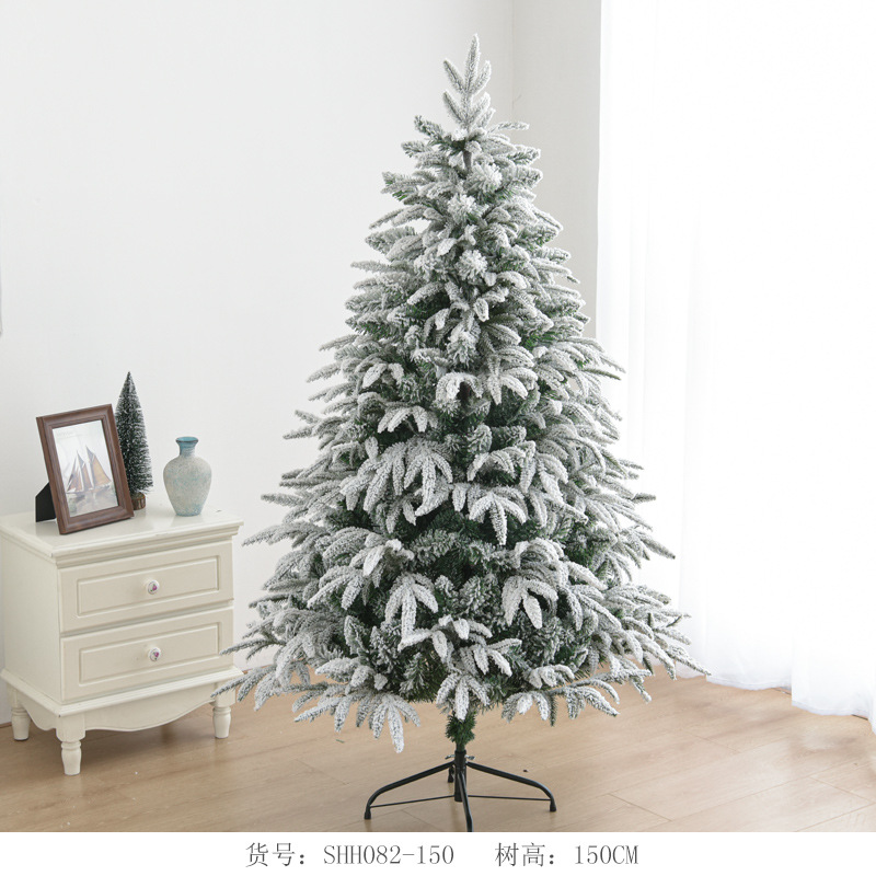 150cm hoja mixta nieve F árbol