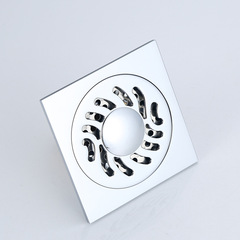 Bathroom, balcony, and kitchen—10x10 large-area wastewater floor drain, dual-purpose for washing machine with deep water seal, made of durable brass.