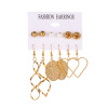 Set, metal earrings, simple and elegant design