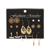 Set, metal earrings, simple and elegant design