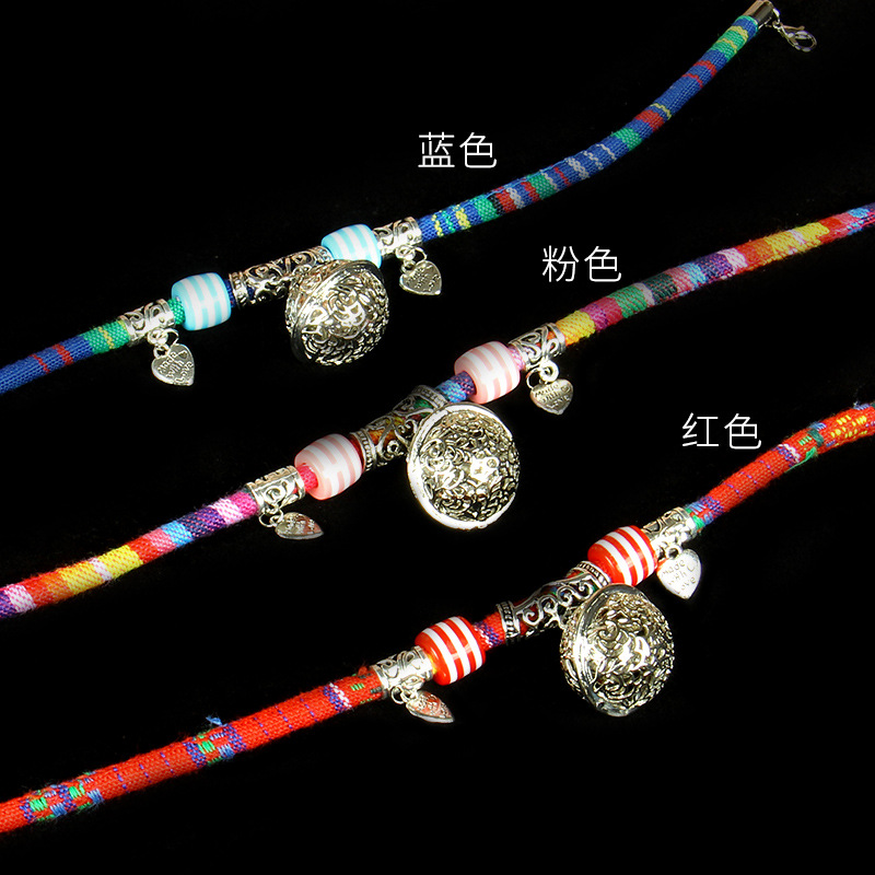 Fabricante directo para gatos collar de campana y viento collar de gato hecho a mano para gatos perros collar de viento nacional accesorios para mascotas
