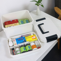 Plastic medicine box student dormitory desktop storage box medicine storage box manicure cosmetics stationery storage box