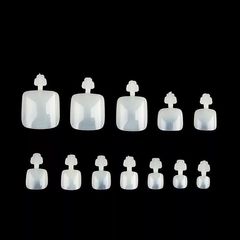 Nail art toe nail stickers ultra-thin invisible 600 pieces set toe nail sticker self-adhesive natural invisible foot nail transparent toe nail polish