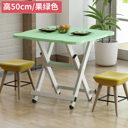 A foldable dining table for home use, suitable for small apartments, minimalist dining table, outdoor foldable square table, simple small table