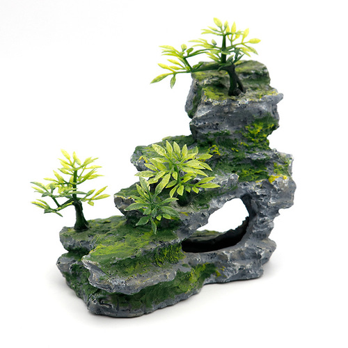 Resin aquascape rockery, decorative stone mountain, fish tank accessories Le02 rockery, factory direct supply