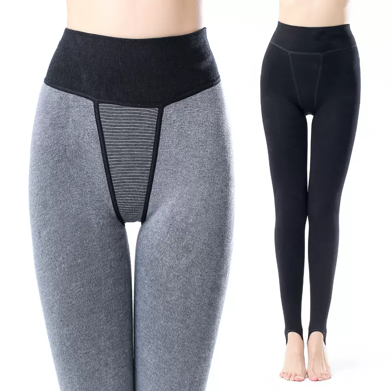 秋冬新款保暖一体裤女高腰踩脚加绒加厚打底裤女士外穿保暖裤女款