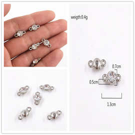 亚马逊爆款圆形手链项链吊坠配件合金饰品DIY配件单钻手链饰品