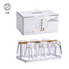 Japanese glossy set with glass, glass, brand cup