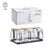 Japanese glossy set with glass, glass, brand cup