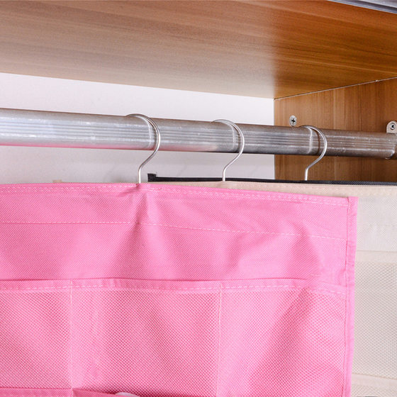 Double-sided Wardrobe Underwear Storage Hanging Bag Fabric Dormitory Storage Bag Dormitory Bra Socks Hanging Organizer Bag