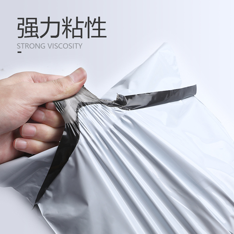 En stock envío gratuito blanco SF engrosado impermeable bolsa de embalaje bolsa logística ropa personalizada logotipo bolsa de embalaje al por mayor