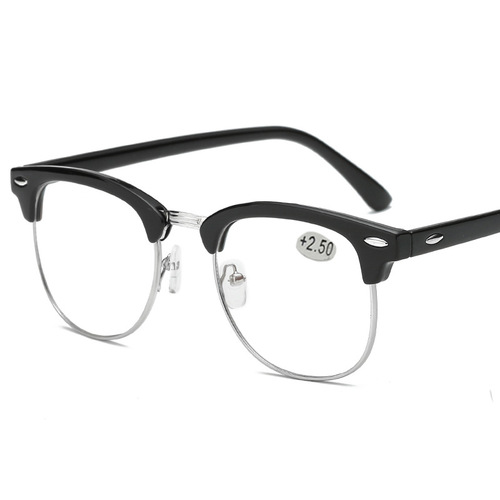 Half-frame reading glasses, retro resin reading glasses for the elderly, glasses frames, street stalls, manufacturers, wholesale reading glasses