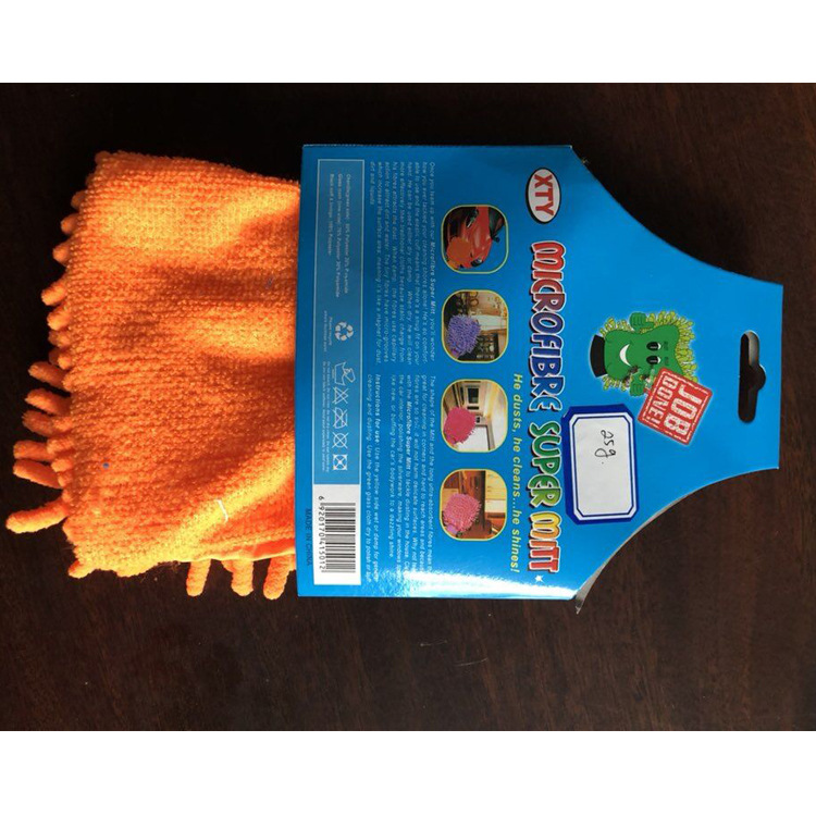 Venta caliente chenille de una sola cara guantes de limpieza de automóviles fuerte limpieza suave no fácil de arrojar el pelo insectos de coral Exportación de comercio exterior image 5