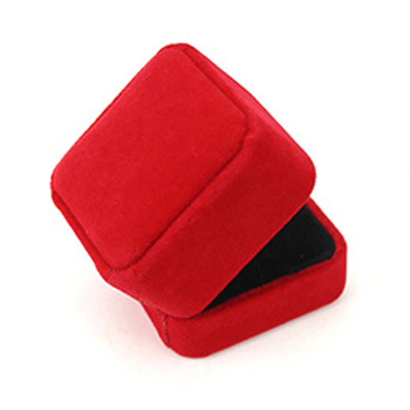 Caja de Anillos de Acero Inoxidable de Suministro Directo de Fábrica, Caja de Joyería de Terciopelo, Caja de Joyería de Terciopelo para Anillos, Colgantes y Pendientes, Sensación de Alta Gama image 5