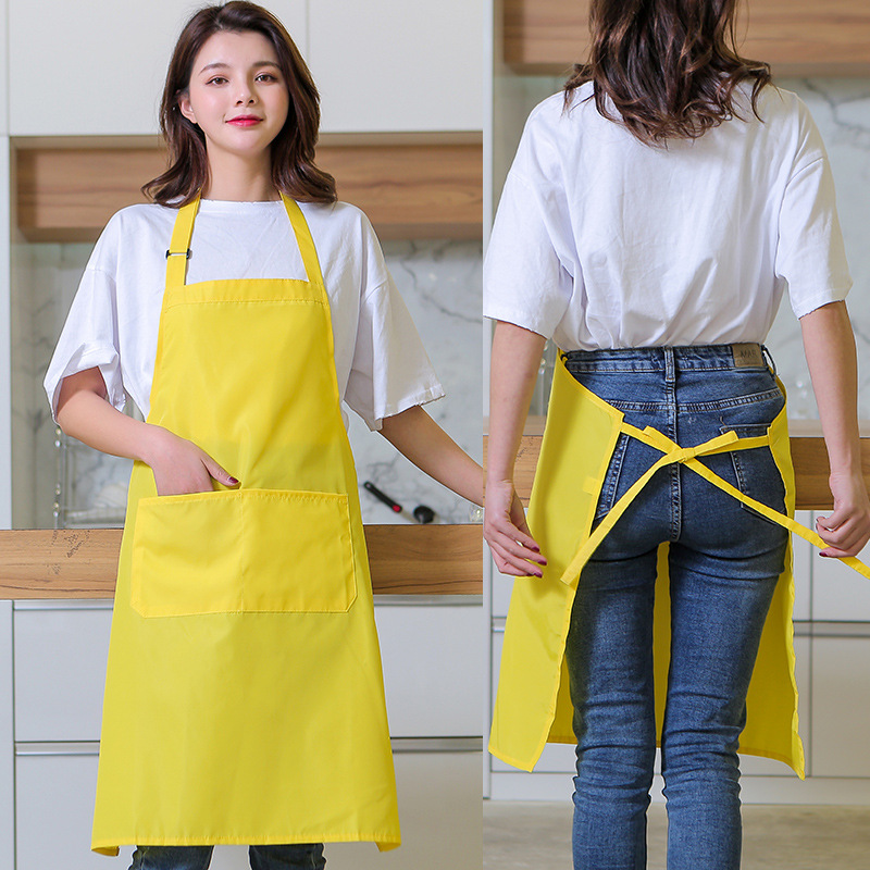 Comercio exterior a prueba de aceite impermeable delantal cocina tienda materna e infantil piscina tienda de lavado de coches guardapolvos Halter en forma de H delantal al por mayor