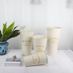 Manufacturer supplies decorative iron buckets, flower shop flower buckets, dried flowers, flower buckets, floor-standing household wake-up flower buckets, metal crafts