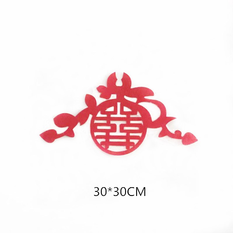 No tejido de la boda decoración de la boda suministros Lotus mariposa libélula boda diseño de la habitación grande pegatinas de boda