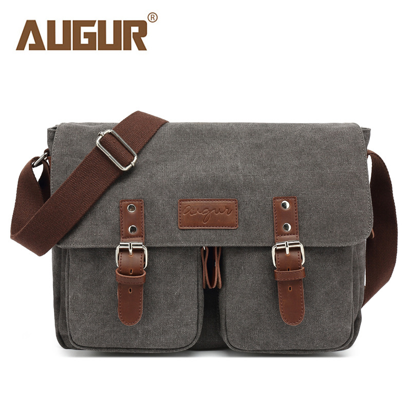 Transfronteriza nueva bolsa de lona bolsa de hombro de los hombres bolsa de mensajero retro casual mensajero estudiante mochila unisex