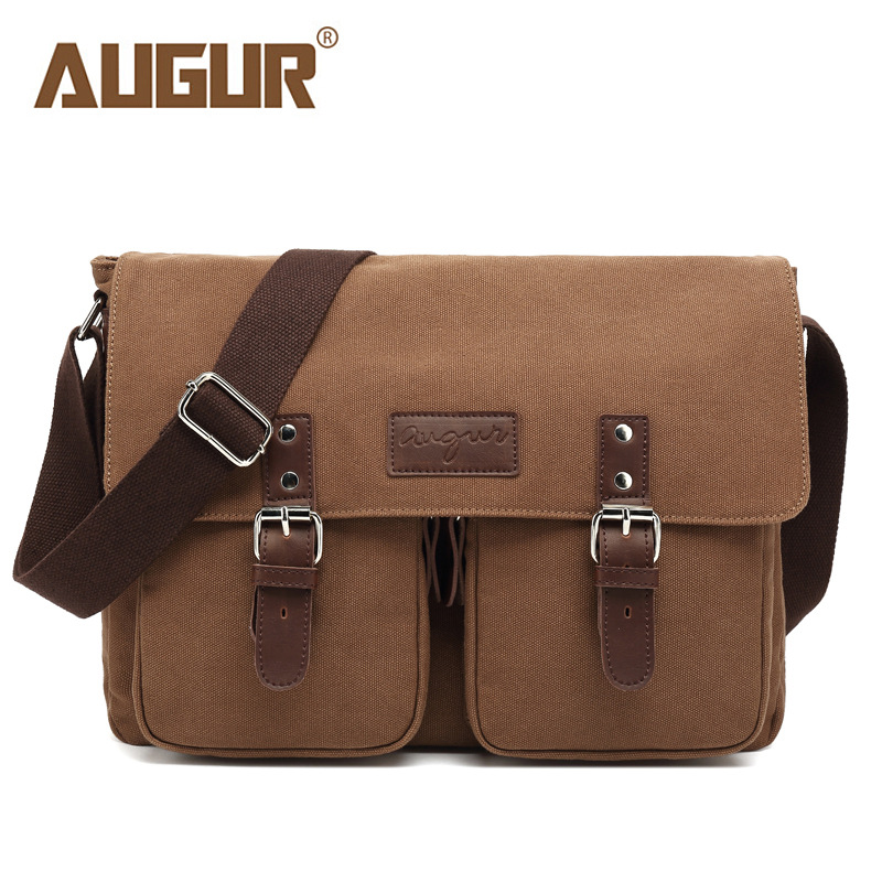 Transfronteriza nueva bolsa de lona bolsa de hombro de los hombres bolsa de mensajero retro casual mensajero estudiante mochila unisex
