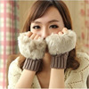 Gloves, fashionable keep warm knitted universal ring, wholesale