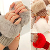 Gloves, fashionable keep warm knitted universal ring, wholesale