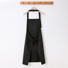 創意時尚H型圍裙餐廳廚房女滌棉工作服廣告製做印字 圍裙定製logo