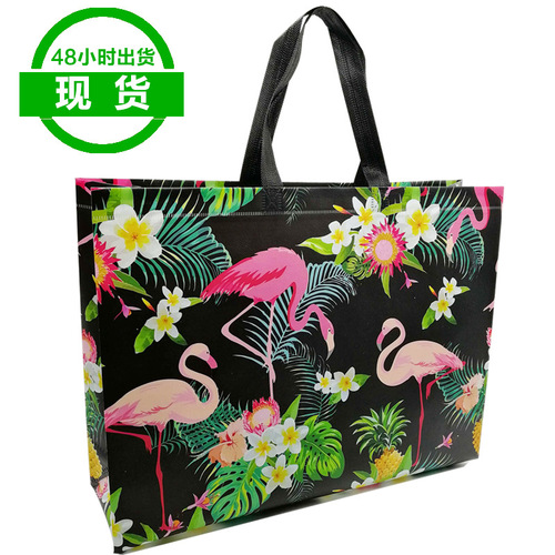 Manufacturer's coated non-woven fabric hand-held clothing handbag advertising shopping bag printed logo