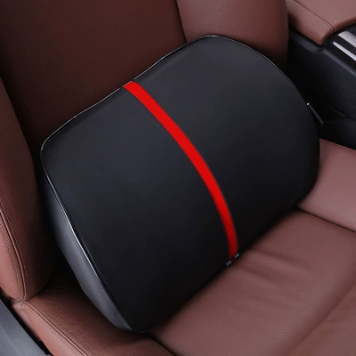 Headrest Cushion Lumbar Support Car – Headrest - lumbar-clip-clause-black-red-belt