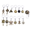 One Piece Pirate Luffy Metal Key Buckle Straw Hat Skeleton Key Chain Anime Surrounding Exquisite Small Gift Wholesale