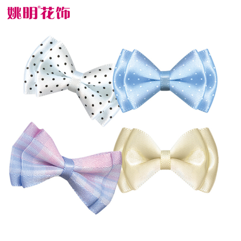 Fábrica en stock cinta bowknot 200 piezas un paquete de ropa textil para el hogar accesorios diy cinta hecha a mano bowknot