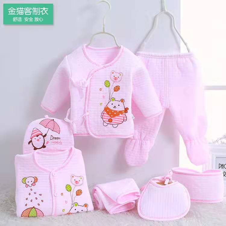 Bolso OPP de siete piezas Rosa pingüino cálido