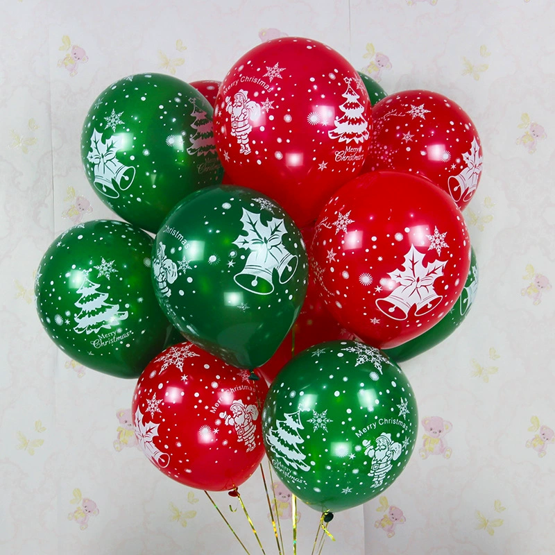 Трансграничная Рождественская печать старик красный зеленый латексный шар отель Бар торговый центр сцена макет украшение для вечеринок