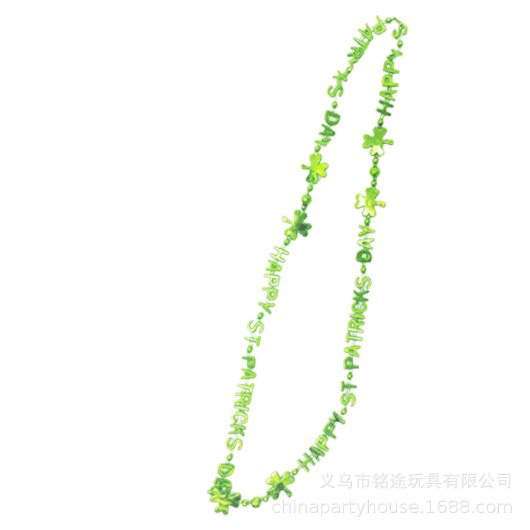 Decoraciones del Día de San Patricio trébol sombrero irlandés Festival gafas etiqueta insignia pulsera cadena traje