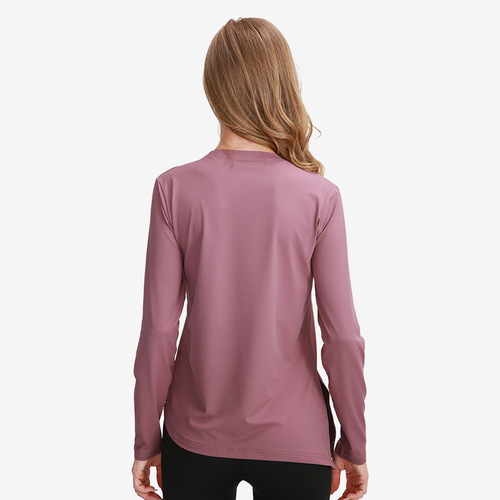 Autumn/Winter Lulu Yoga Clothes for Women - Amazon Loose Quick-Dry Fitness Sports Yoga Long Sleeve Split Yoga Wear