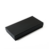 Wallet, black rectangular belt, storage system, gift box, Birthday gift
