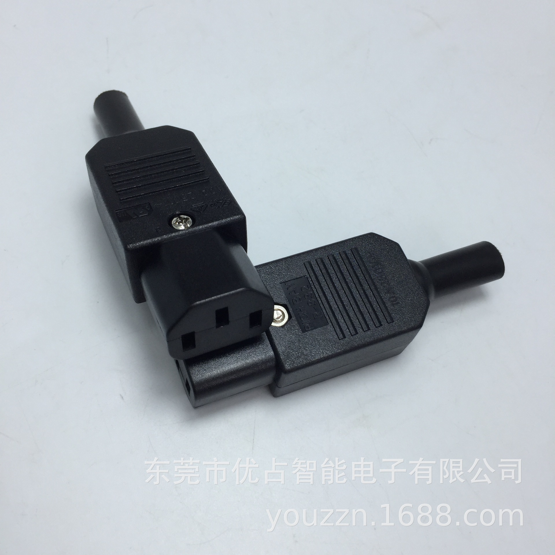 优占 RICH BAY C13装配式插头 UL/VDE/ENEC认证 品字尾组装式插头
