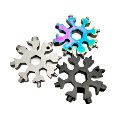 18-in-1 Snowflake Tool Card Multifunction Octagon Tool Outdoor Portable Snowflake Type Inner Combination Card with Pouch