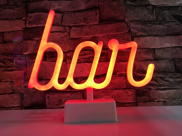 Base injection plastic neon light-bar red