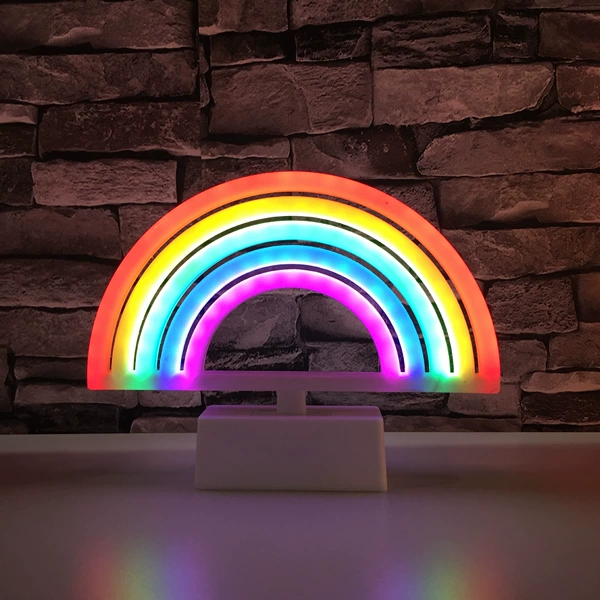 Base injection plastic neon light-rainbow five colors