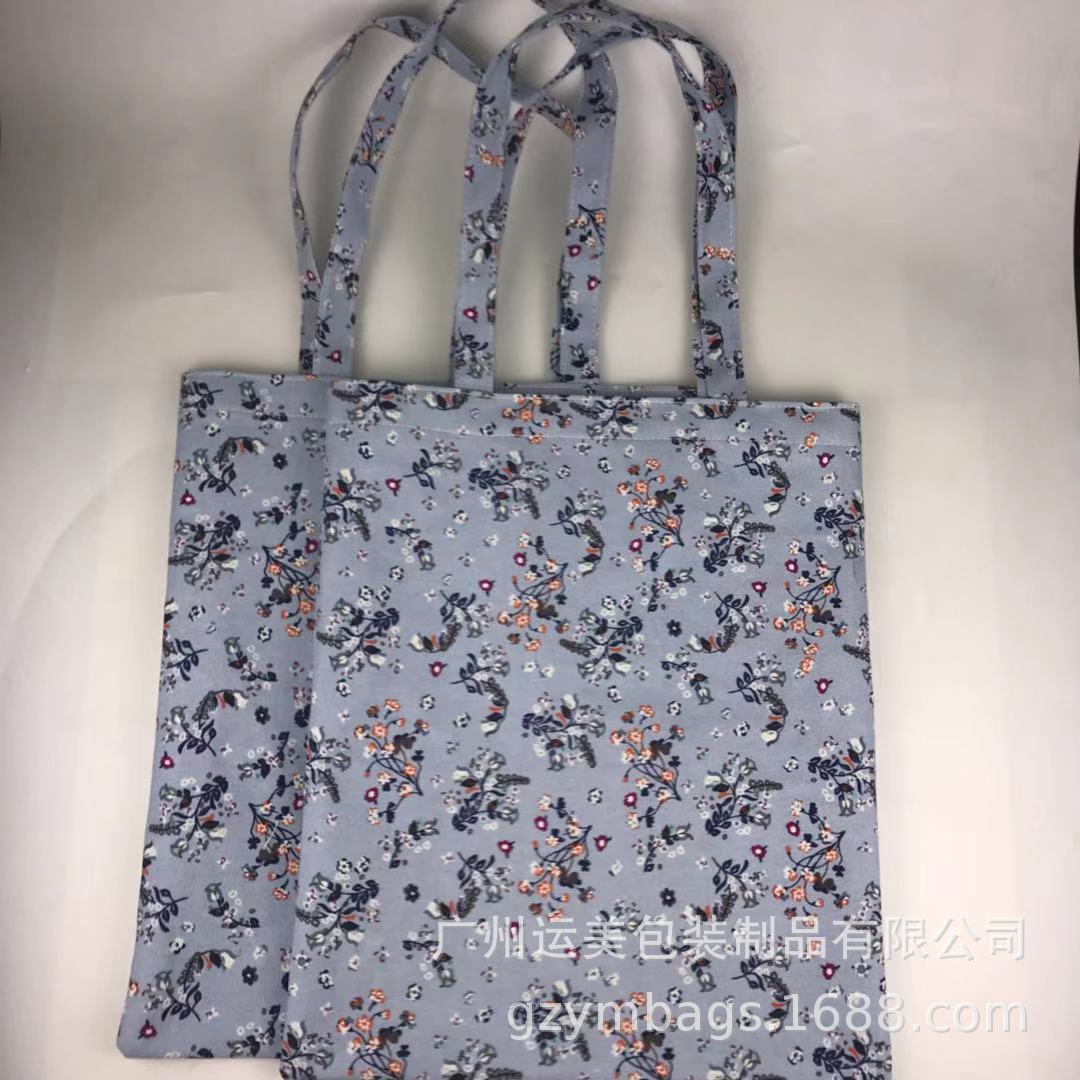 文艺帆布包女包小清新帆布袋花朵印花单肩包手提环保袋可定logo