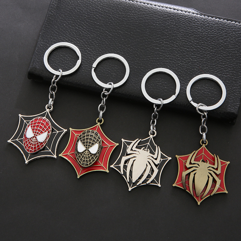 Fashion new product rotating Spider-Man keychain keychain accessories car accessories small gift in stock direct sales Fashion new product rotating Spider-Man keychain keychain accessories car accessories small gift in stock direct sales