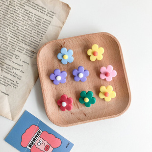 Elegant style flower brooch clothes bag personalized accessories pin cute Japanese pin candy color cute corsage